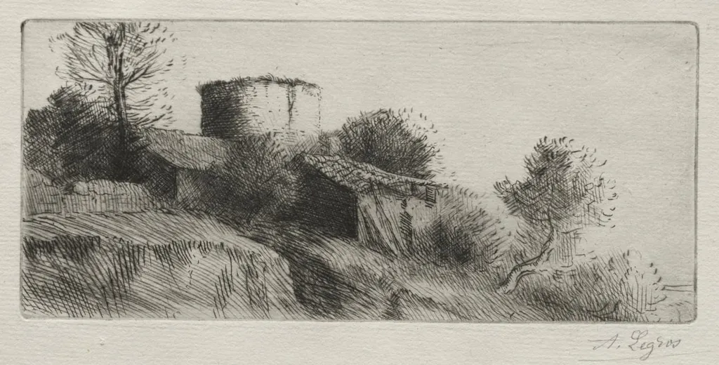 Pigeon Tower, by Alphonse Legros, 1884