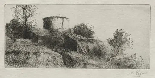 Pigeon Tower, by Alphonse Legros