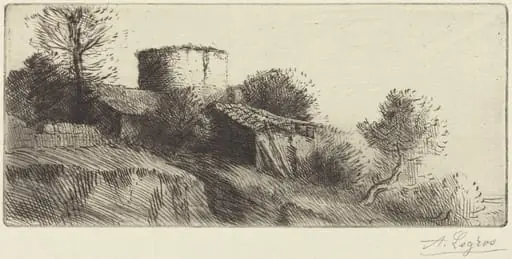 Pigeon Tower (La tour aux pigeons), by Alphonse Legros