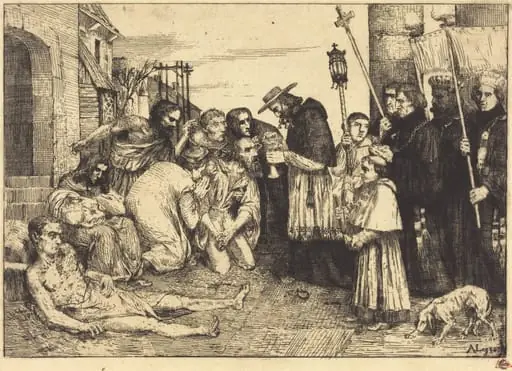 Plague Victims of Rome (Les pestiferes de Rome), by Alphonse Legros