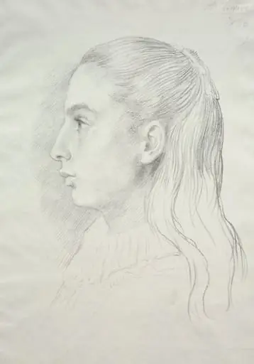Portrait de Mlle. Nora E. Legros, by Alphonse Legros