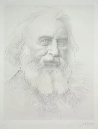 Portrait of Henry Wadsworth Longfellow (2nd Plate), by Alphonse Legros