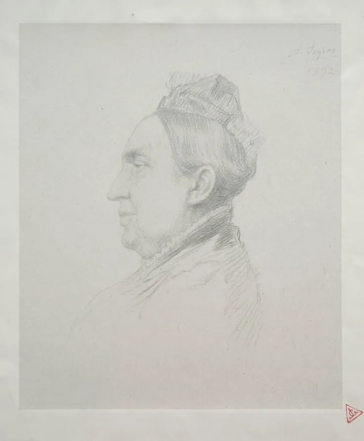 Portrait of Madame Kemp in Profile (2nd Plate), by Alphonse Legros, 1892