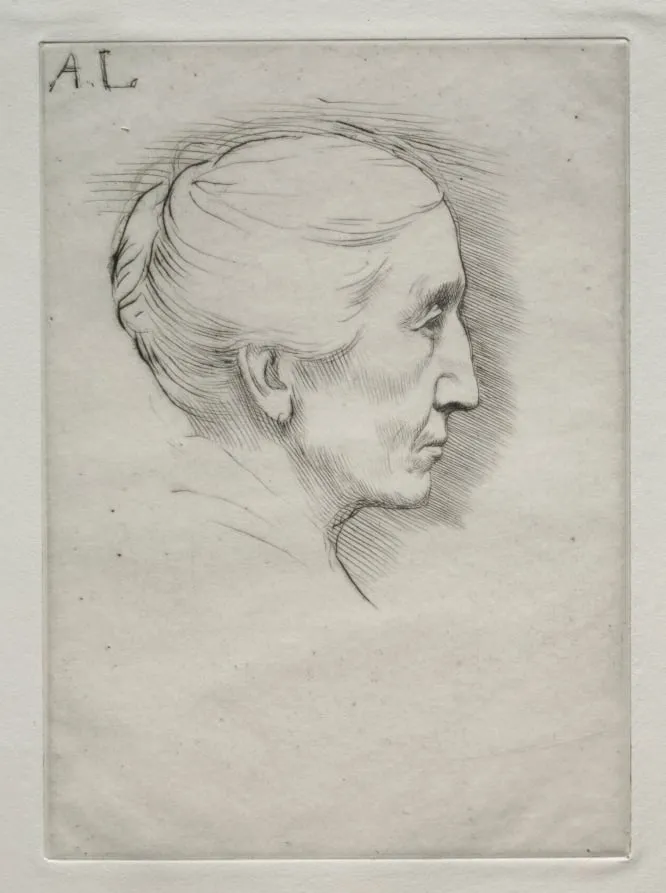 Portrait of Mme. Emily Hughes (1st Plate), by Alphonse Legros, 1884