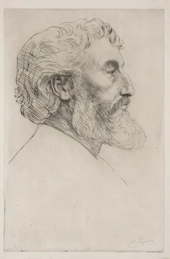 Portrait of Sir Frederick Leighton (first plate), by Alphonse Legros