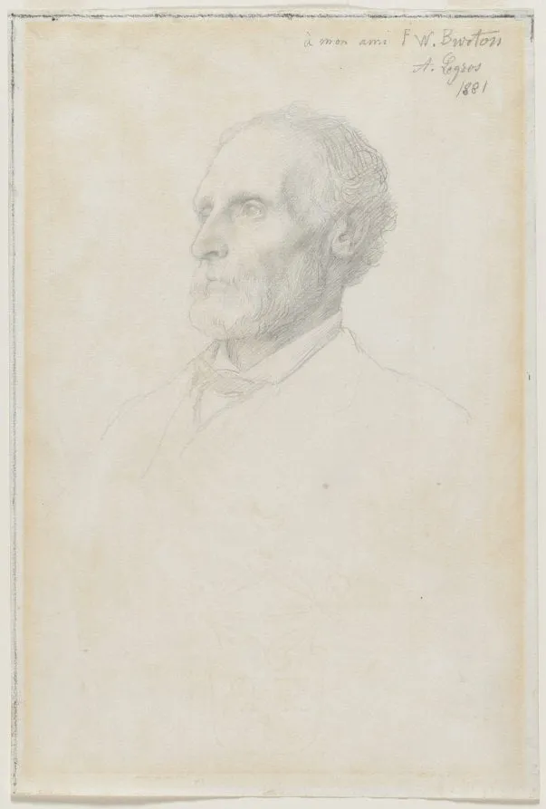 Portrait of Sir Frederick W. Burton, Director of the National Gallery, London, by Alphonse Legros, 1881