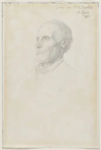 Portrait of Sir Frederick W. Burton, Director of the National Gallery, London, by Alphonse Legros