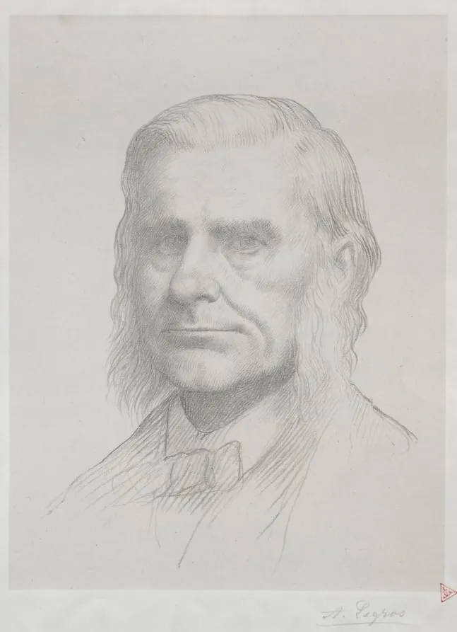 Portrait of Thomas Huxley (2nd Plate), by Alphonse Legros, 1884