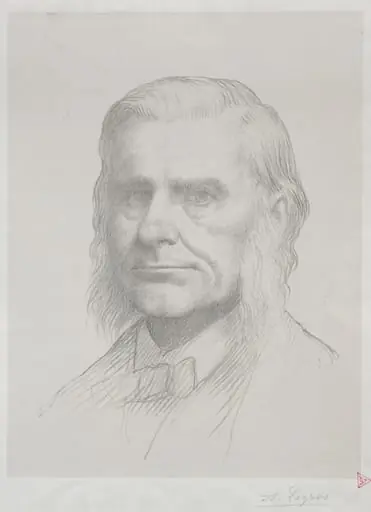 Portrait of Thomas Huxley (2nd Plate), by Alphonse Legros