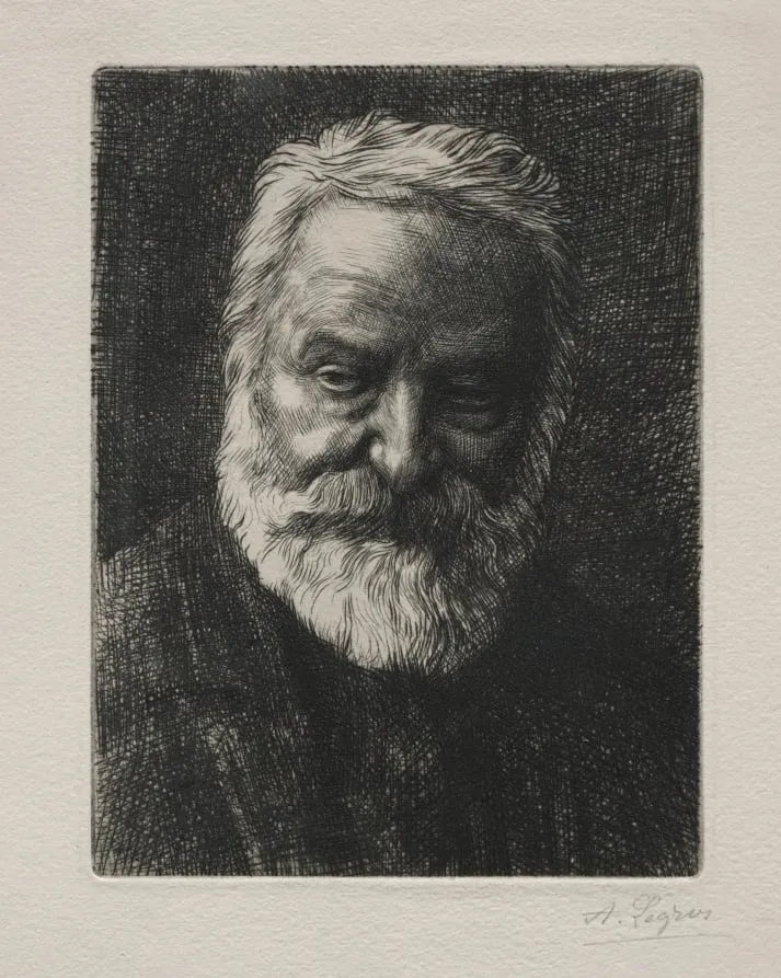 Portrait of Victor Hugo (2nd Plate), by Alphonse Legros, 1884