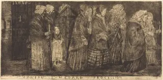 Procession in the Sepulchre of Saint Medard(Procession dans le caveaux de St.-Medard), by Alphonse Legros, 1859