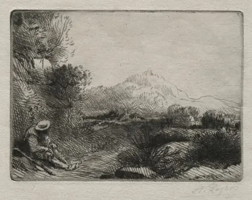 Rest of the Traveler, by Alphonse Legros