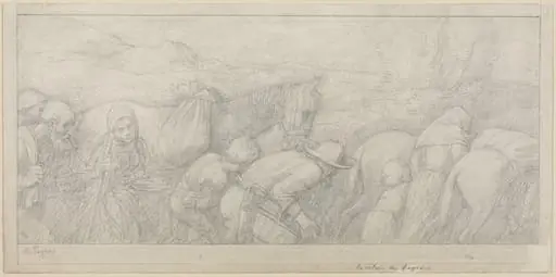 Return of the Peasants, by Alphonse Legros