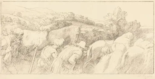 Return of the Peasants (Le retour des paysans), by Alphonse Legros