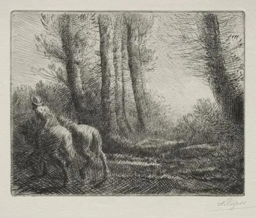 Returning from Tilling the Land, by Alphonse Legros