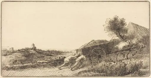 Returning with the Hay (Rentrant le foin), by Alphonse Legros