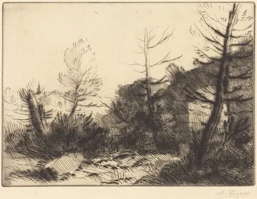 Roman Ruin (Ruine romaine), by Alphonse Legros