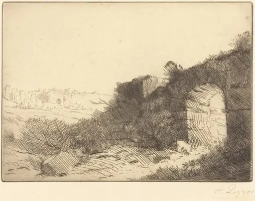 Roman Ruin (Ruine romaine), by Alphonse Legros