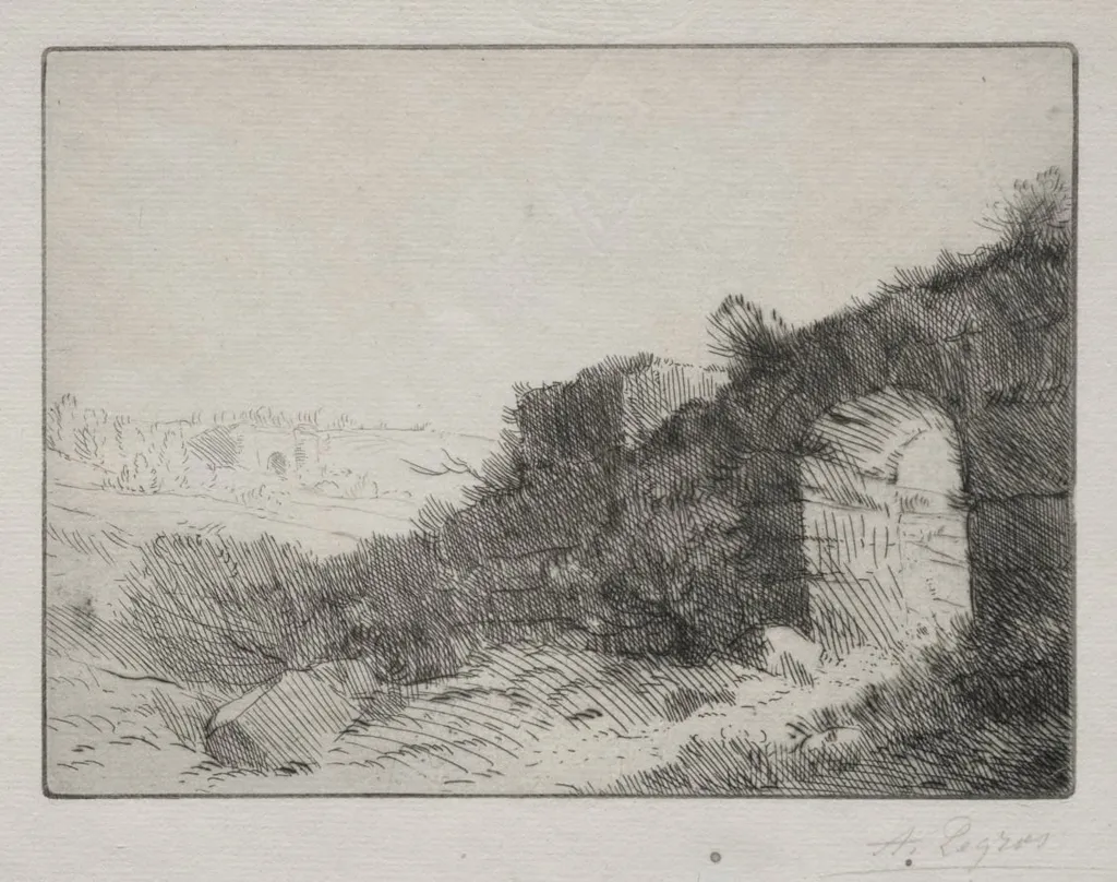 Roman Ruins, by Alphonse Legros, 1884