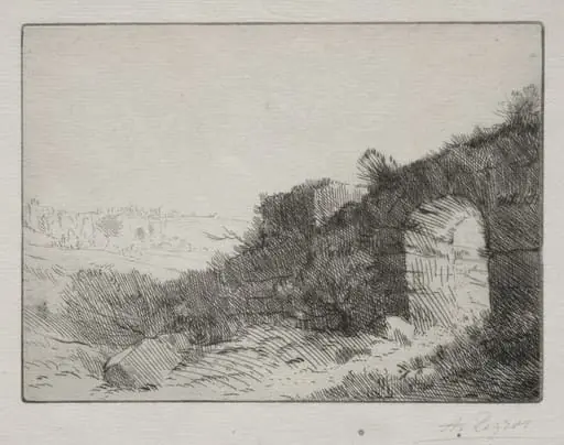 Roman Ruins, by Alphonse Legros