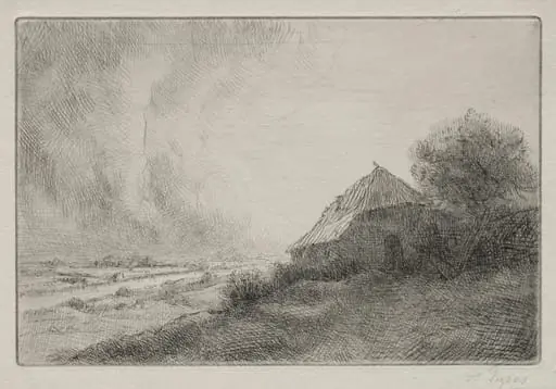 Ruined House on a Hillside, by Alphonse Legros
