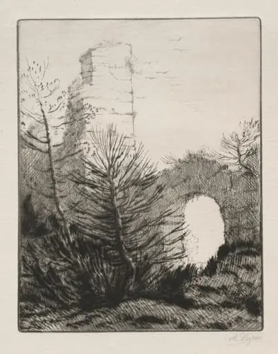Ruins of a Monastery, by Alphonse Legros