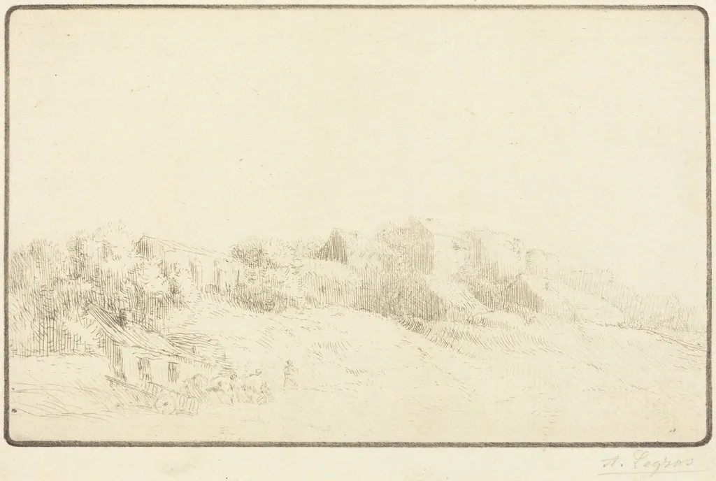 Saint Maurice in Bourgogne (Saint Maurice en Bourgogne), by Alphonse Legros, ink, 1874