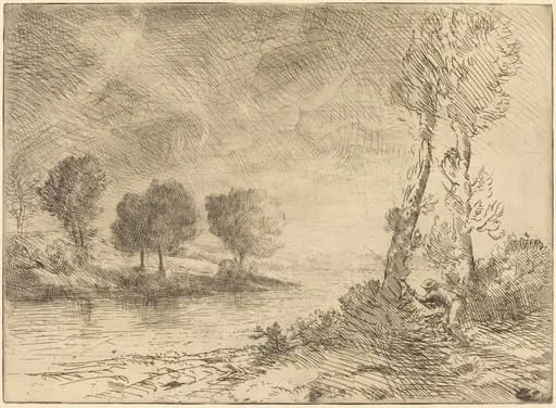 Salmon Fisher (Le pecheur de saumon), by Alphonse Legros