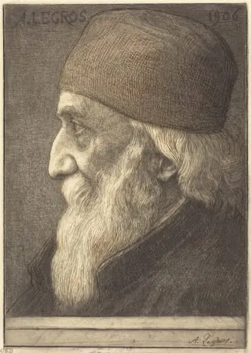 Self-Portrait, 13th plate, by Alphonse Legros