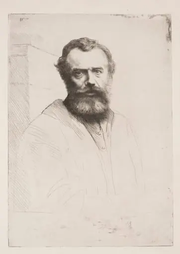 Self-Portrait (Third Plate), by Alphonse Legros