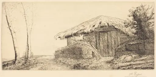 Shepherd's Hut on a Hillside (Bergerie sur le coteau), by Alphonse Legros
