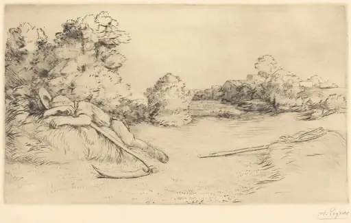 Siesta of a Harvester (Sieste d'un faucheur), by Alphonse Legros