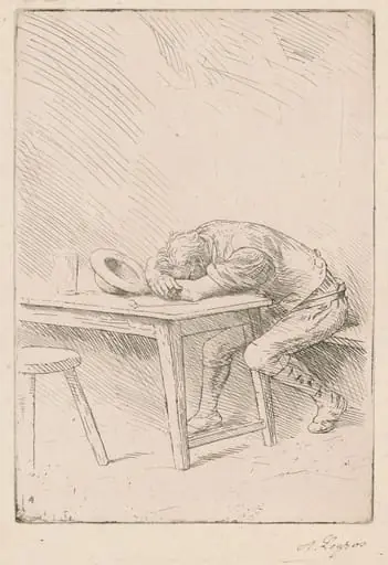 Siesta of a Laborer (Sieste d'un Ouvrier), by Alphonse Legros