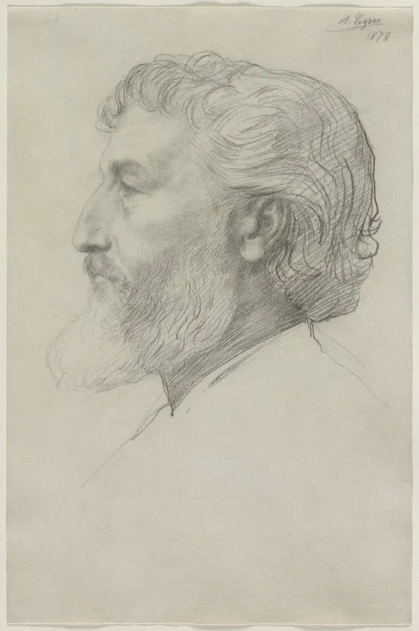 Sir Frederick Leighton, by Alphonse Legros, 1878