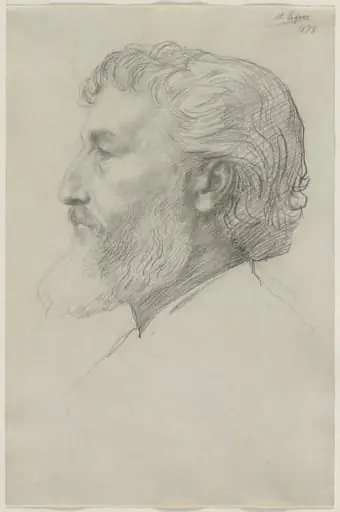 Sir Frederick Leighton, by Alphonse Legros