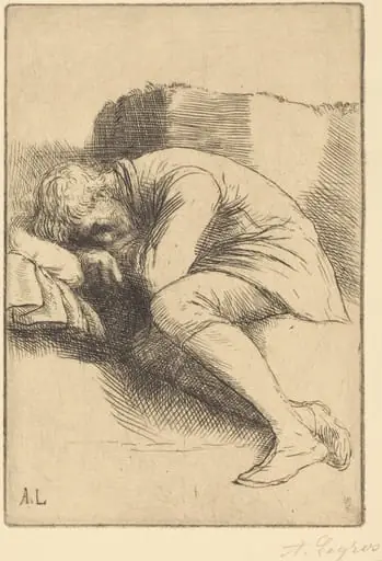 Sleeper (Un dormeur), by Alphonse Legros