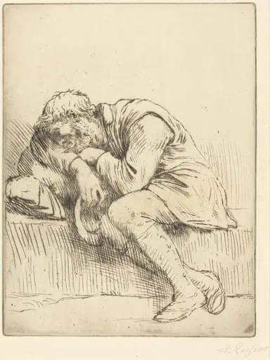 Sleeping Beggar (Mendiant endormi), by Alphonse Legros