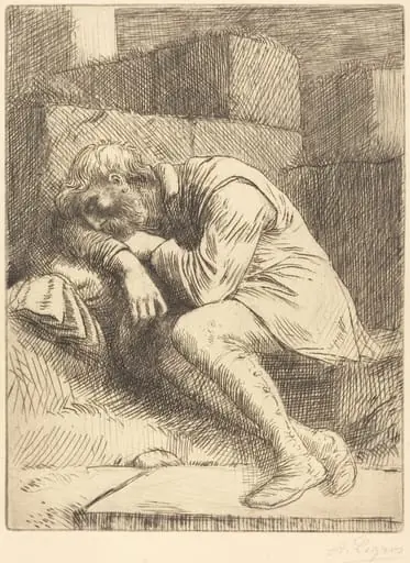 Sleeping Beggar (Mendiant endormi), by Alphonse Legros