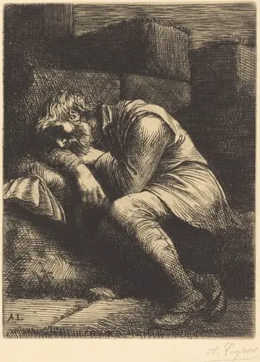 Sleeping Beggar (Mendiant endormi), by Alphonse Legros