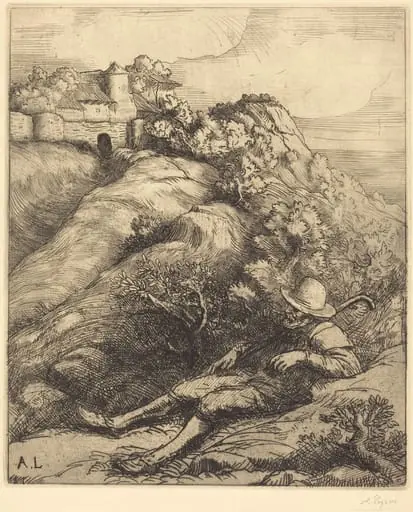 Sleeping Shepherd (Le repos du berger), by Alphonse Legros