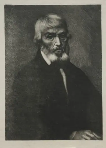 Small Portrait of Thomas Carlyle, by Alphonse Legros