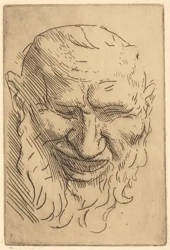 Small Satyr Mask (Petit masque de satyre), by Alphonse Legros