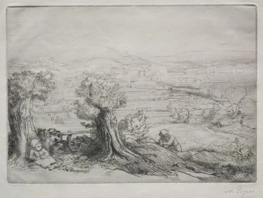 Souvenir d'un Vallée en Bourgogne, by Alphonse Legros