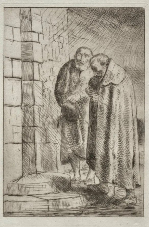 St. Pierre et St. Paul à la porte de M. Richard, by Alphonse Legros, 1884