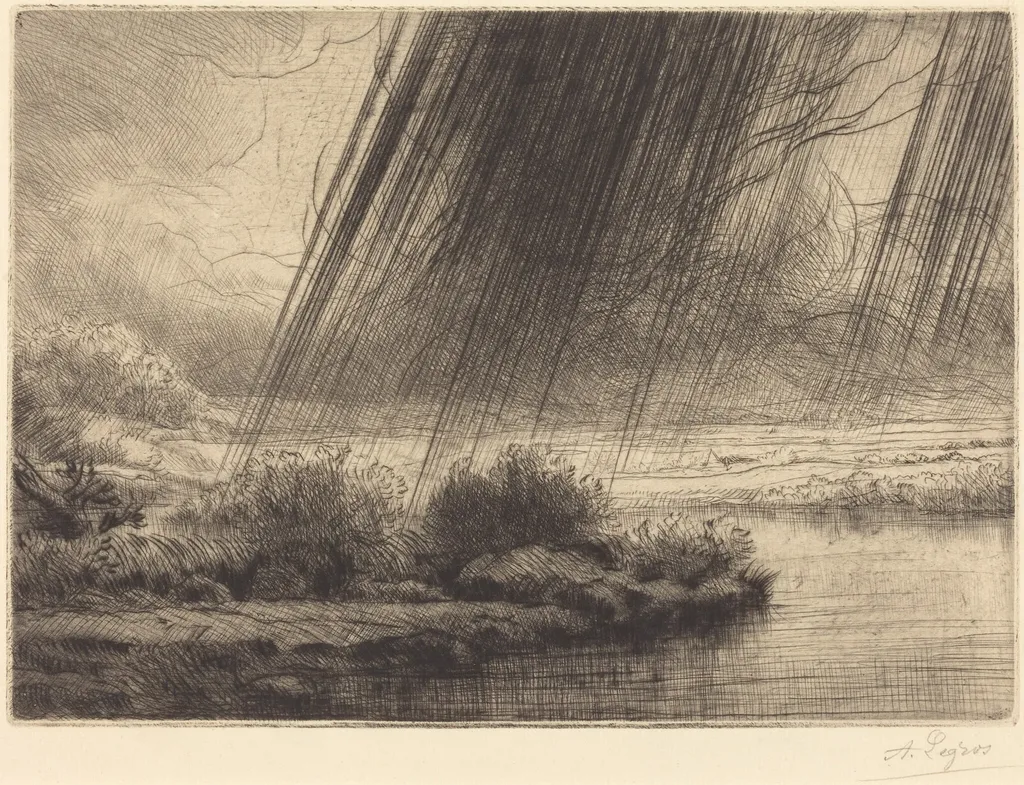 Storm (Un orage), by Alphonse Legros, ink, 1874