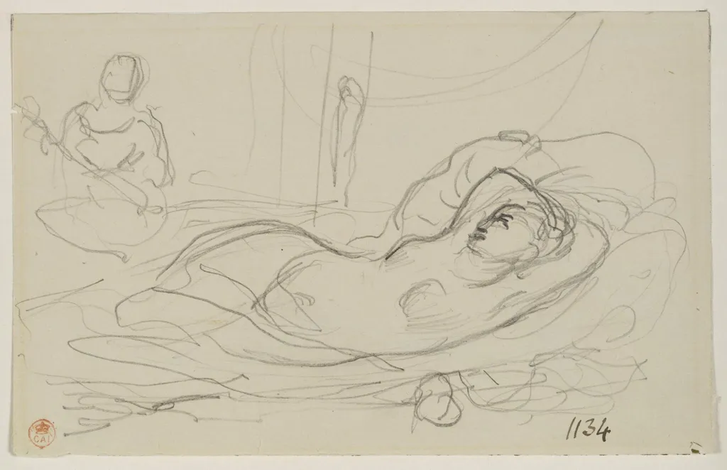 Study after Ingres' 'Odalisque à l'ésclave', by Alphonse Legros, 1850