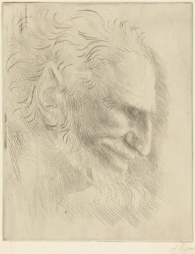 Study for the Head of a Man (Etude de tete d'homme), by Alphonse Legros
