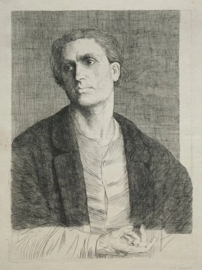 Study of a Man's Head, by Alphonse Legros, 1884