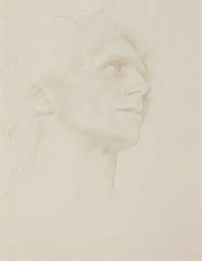 Study of Woman's Head, Turned Right, by Alphonse Legros