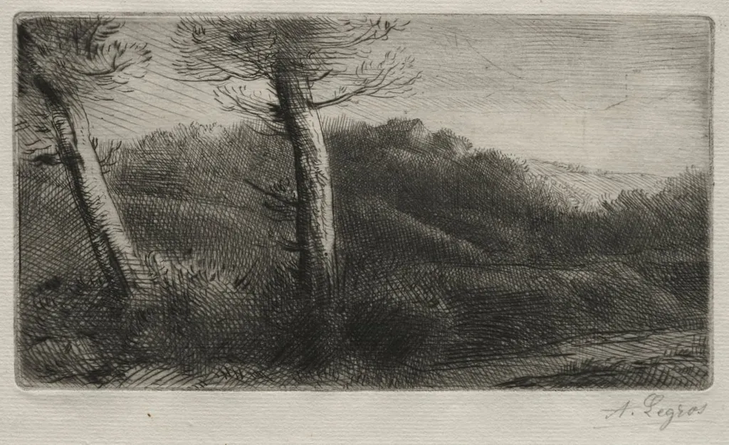 Sunset, by Alphonse Legros, 1884